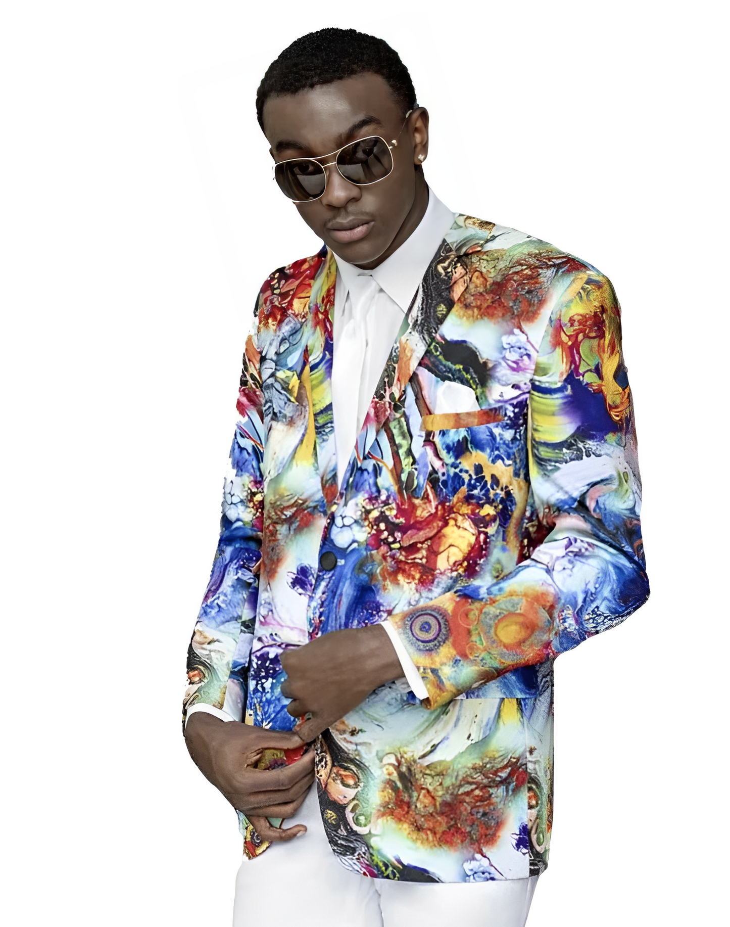 HENDRIX ABSTRACT PRINT TUXEDO