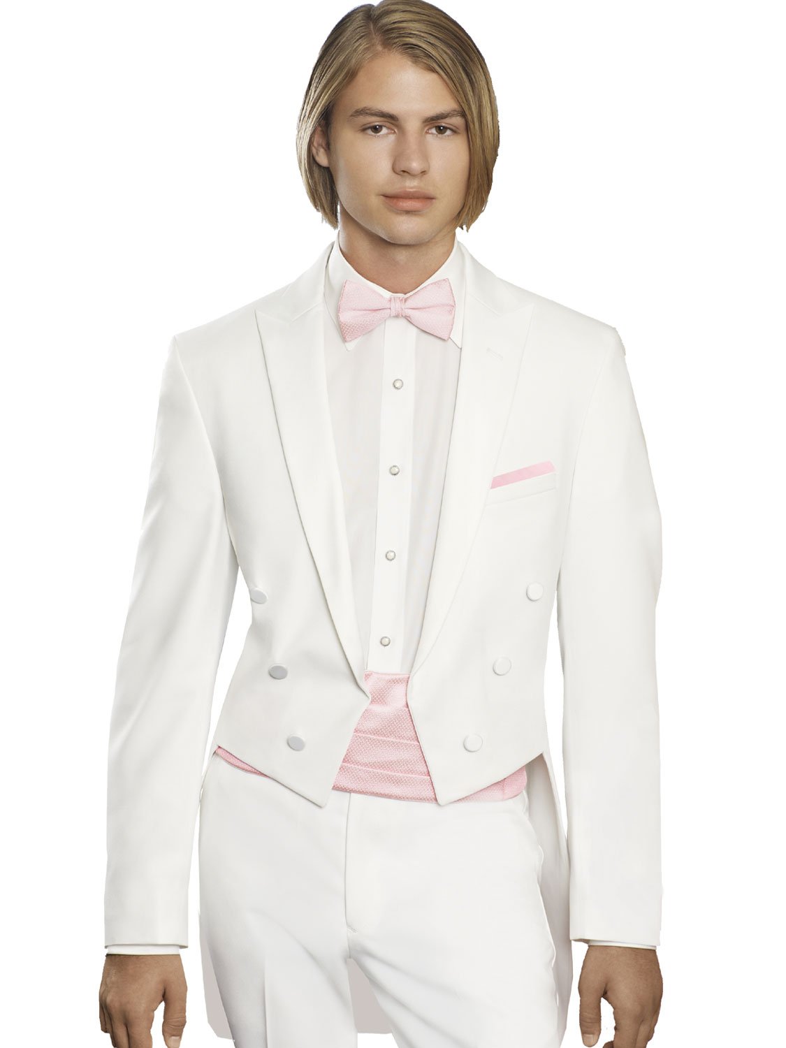WHITE FULL DRESS TAILS