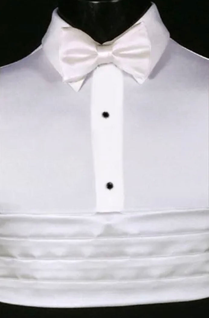 CUMMERBUND WHITE & IVORY