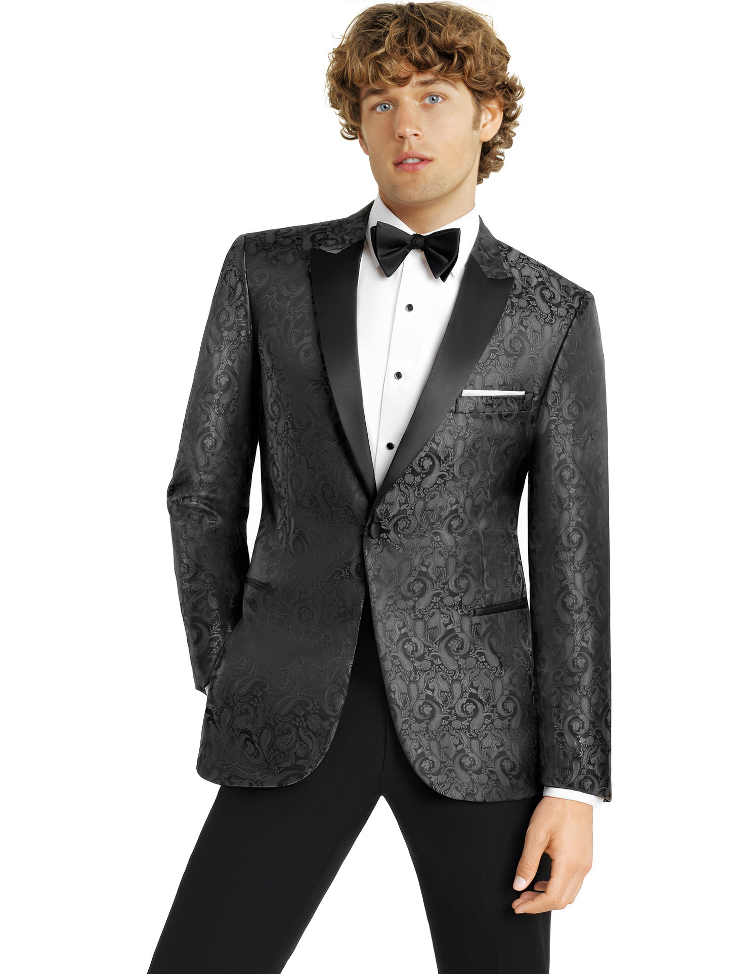 CHARCOAL PAISLEY TUXEDO