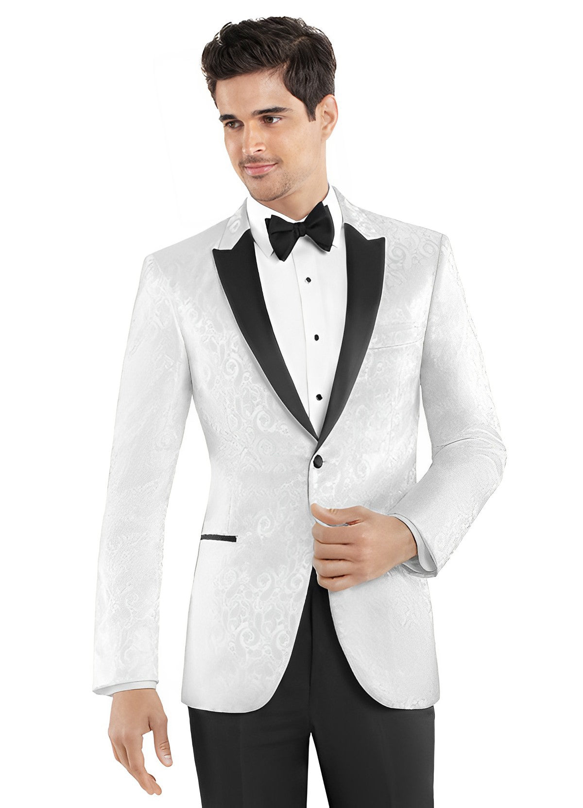 WHITE PAISLEY TUXEDO